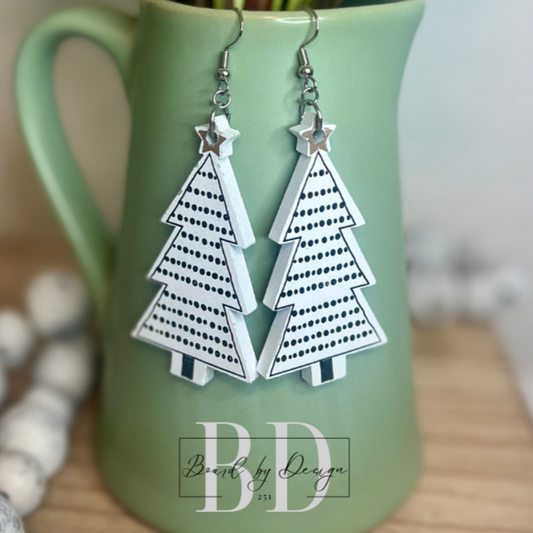 Wooden Tree Earrings