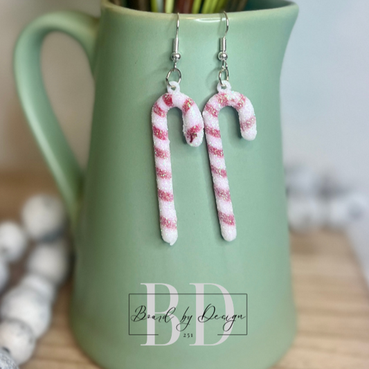 Candy Cane Dangle Earrings