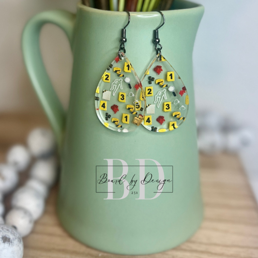 Crime Scene Dangle Earrings