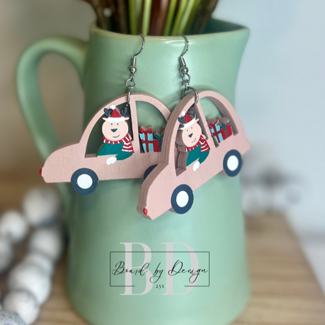 Reindeer Car Earrings