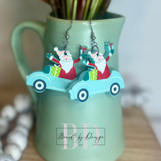 Santa Car Earrings