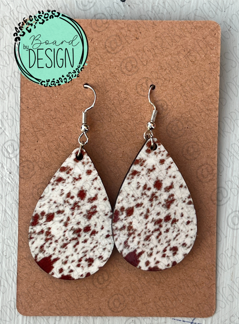 Horse Print Teardrop Earrings